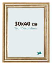 Cadre Photo 30x40cm Or Antique MDF Lazio De Face Mesure | Yourdecoration.fr