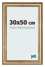 Cadre Photo 30x50cm Or Antique MDF Lazio De Face Mesure | Yourdecoration.fr