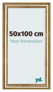 Cadre Photo 50x100cm Or Antique MDF Lazio De Face Mesure | Yourdecoration.fr