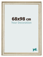 Cadre Photo 68x98cm Brillance Metallique MDF Lazio De Face Mesure | Yourdecoration.fr