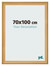 Cadre Photo 70x100cm De Pin Grain de Bois MDF Lazio De Face Mesure | Yourdecoration.fr