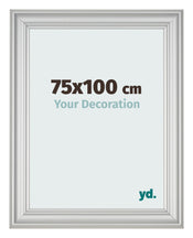 Cadre Photo 75x100cm Argent Mat MDF Lazio De Face Mesure | Yourdecoration.fr