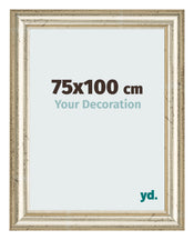 Cadre Photo 75x100cm Brillance Metallique MDF Lazio De Face Mesure | Yourdecoration.fr