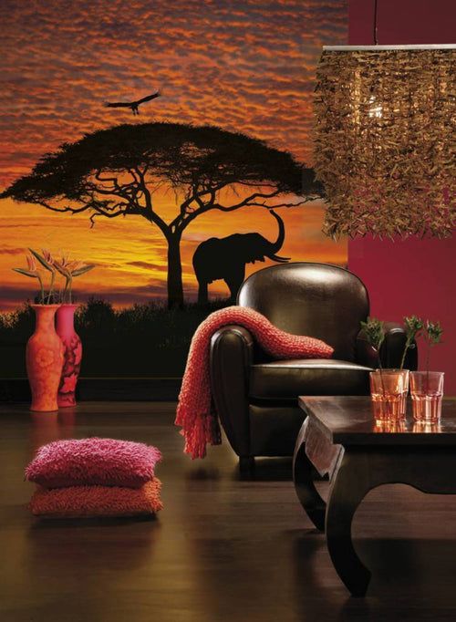 Komar African Sunset Papier Peint National Geographic 194x270cm | Yourdecoration.fr