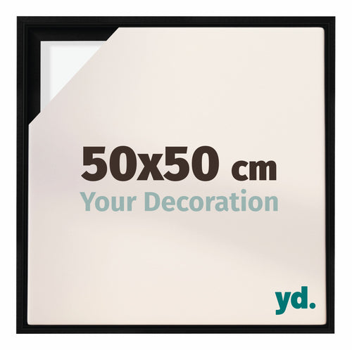 Lyon MDF Baklijst 50x50cm Noir Mat De Face Mesure | Yourdecoration.fr