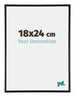Austin Aluminium Cadre Photo 18x24cm Noir Brillant De Face Mesure | Yourdecoration.fr