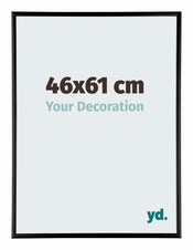 Austin Aluminium Cadre Photo 46x61cm Noir Brillant De Face Mesure | Yourdecoration.fr