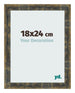 Cadre Photo 18x24cm Bleu Or Melange MDF Pisa De Face Mesure | Yourdecoration.fr