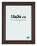 Cadre Photo 18x24cm Chene Fonce MDF Lazio De Face Mesure | Yourdecoration.fr