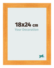 Cadre Photo 18x24cm Orange MDF Pisa De Face Mesure | Yourdecoration.fr