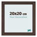 Cadre Photo 20x20cm Chene Fonce MDF Lazio De Face Mesure | Yourdecoration.fr