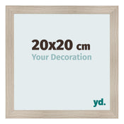 Cadre Photo 20x20cm Chene Rustique MDF Pisa De Face Mesure | Yourdecoration.fr