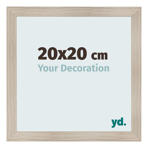Cadre Photo 20x20cm Chene Rustique MDF Pisa De Face Mesure | Yourdecoration.fr