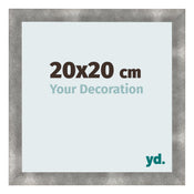 Cadre Photo 20x20cm Metal Vintage MDF Pisa De Face Mesure | Yourdecoration.fr