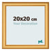 Cadre Photo 20x20cm Or Mat MDF Lazio De Face Mesure | Yourdecoration.fr