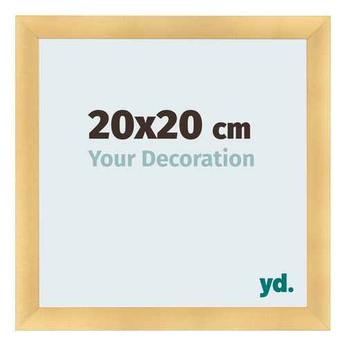 Cadre Photo 20x20cm Or Vintage MDF Pisa De Face Mesure | Yourdecoration.fr