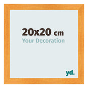 Cadre Photo 20x20cm Orange MDF Pisa De Face Mesure | Yourdecoration.fr
