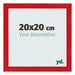 Cadre Photo 20x20cm Rouge MDF Pisa De Face Mesure | Yourdecoration.fr