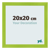 Cadre Photo 20x20cm Vert MDF Pisa De Face Mesure | Yourdecoration.fr