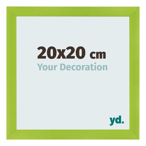 Cadre Photo 20x20cm Vert MDF Pisa De Face Mesure | Yourdecoration.fr