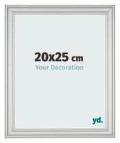 Cadre Photo 20x25cm Argent Mat MDF Lazio De Face Mesure | Yourdecoration.fr