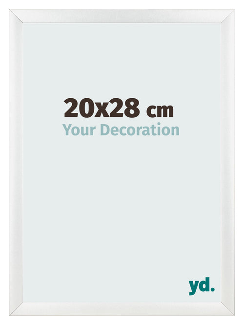 Cadre Photo 20x28cm Blanc Vintage MDF Pisa De Face Mesure | Yourdecoration.fr