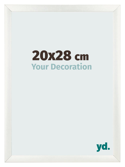 Cadre Photo 20x28cm Blanc Vintage MDF Pisa De Face Mesure | Yourdecoration.fr