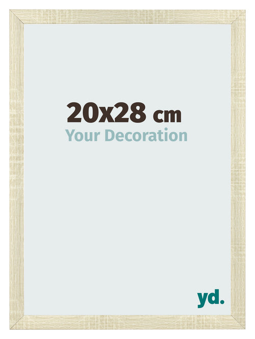 Cadre Photo 20x28cm Chene Sonoma MDF Pisa De Face Mesure | Yourdecoration.fr