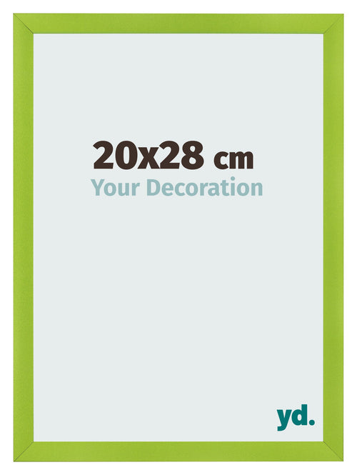 Cadre Photo 20x28cm Vert MDF Pisa De Face Mesure | Yourdecoration.fr