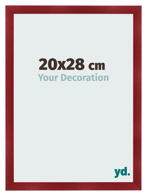 Cadre Photo 20x28cm Vin Rouge Patine MDF Pisa De Face Mesure | Yourdecoration.fr