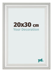 Cadre Photo 20x30cm Blanc Patine MDF Lazio De Face Mesure | Yourdecoration.fr