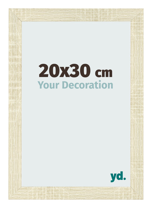 Cadre Photo 20x30cm Chene Sonoma MDF Pisa De Face Mesure | Yourdecoration.fr