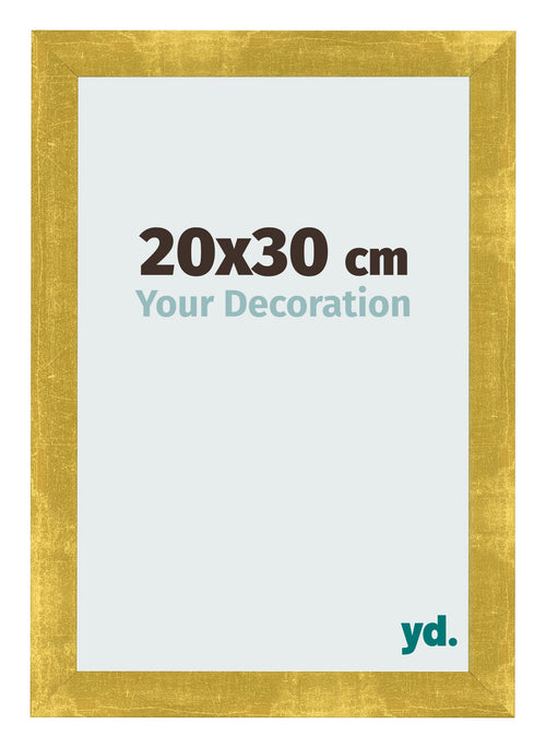 Cadre Photo 20x30cm Or Vintage MDF Pisa De Face Mesure | Yourdecoration.fr
