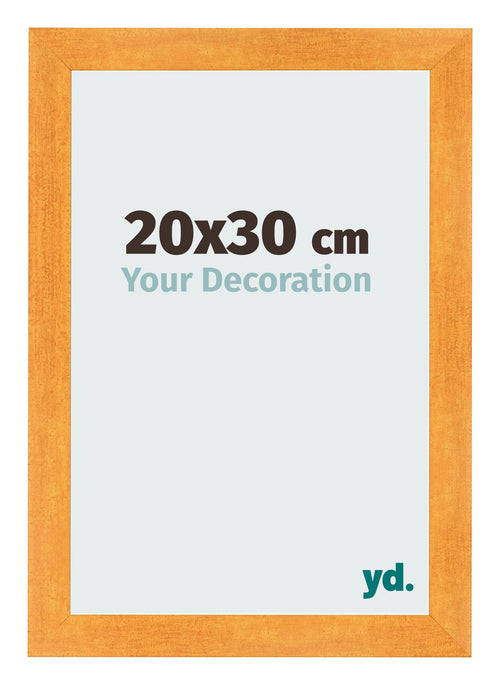Cadre Photo 20x30cm Orange MDF Pisa De Face Mesure | Yourdecoration.fr