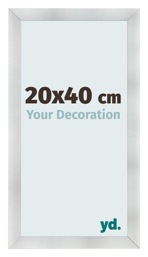 Cadre Photo 20x40cm Aluminium Brosse MDF Pisa De Face Mesure | Yourdecoration.fr