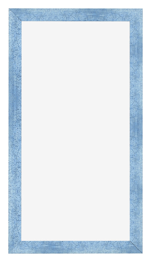 Cadre Photo 20x40cm Bleu Brillant Patine MDF Pisa De Face | Yourdecoration.fr