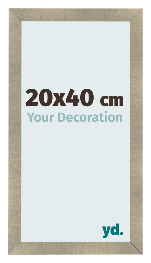 Cadre Photo 20x40cm Or Vintage MDF Pisa De Face Mesure | Yourdecoration.fr