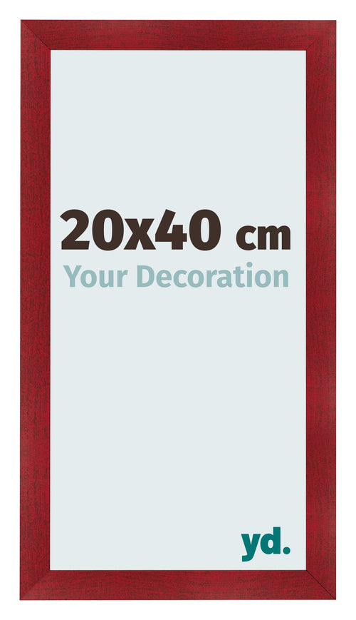 Cadre Photo 20x40cm Vin Rouge Patine MDF Pisa De Face Mesure | Yourdecoration.fr