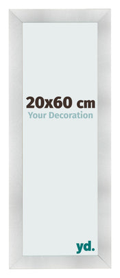 Cadre Photo 20x60cm Aluminium Brosse MDF Pisa De Face Mesure | Yourdecoration.fr