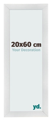 Cadre Photo 20x60cm Argent Noir Patine MDF Pisa De Face Mesure | Yourdecoration.fr