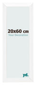 Cadre Photo 20x60cm Blanc Vintage MDF Pisa De Face Mesure | Yourdecoration.fr