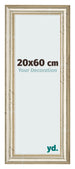 Cadre Photo 20x60cm Brillance Metallique MDF Lazio De Face Mesure | Yourdecoration.fr