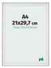 Cadre Photo 21x29 7cm A4 Blanc Patine MDF Lazio De Face Mesure | Yourdecoration.fr