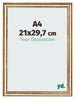 Cadre Photo 21x29 7cm A4 Or Antique MDF Lazio De Face Mesure | Yourdecoration.fr