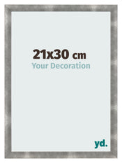 Cadre Photo 21x30cm Metal Vintage MDF Pisa De Face Mesure | Yourdecoration.fr