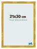 Cadre Photo 21x30cm Or Vintage MDF Pisa De Face Mesure | Yourdecoration.fr