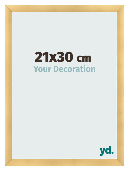 Cadre Photo 21x30cm Or Vintage MDF Pisa De Face Mesure | Yourdecoration.fr