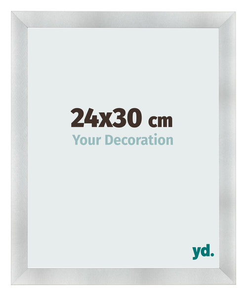 Cadre Photo 24x30cm Aluminium Brosse MDF Pisa De Face Mesure | Yourdecoration.fr