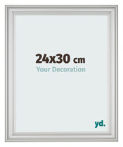 Cadre Photo 24x30cm Argent Mat MDF Lazio De Face Mesure | Yourdecoration.fr