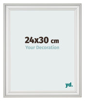 Cadre Photo 24x30cm Blanc Patine MDF Lazio De Face Mesure | Yourdecoration.fr